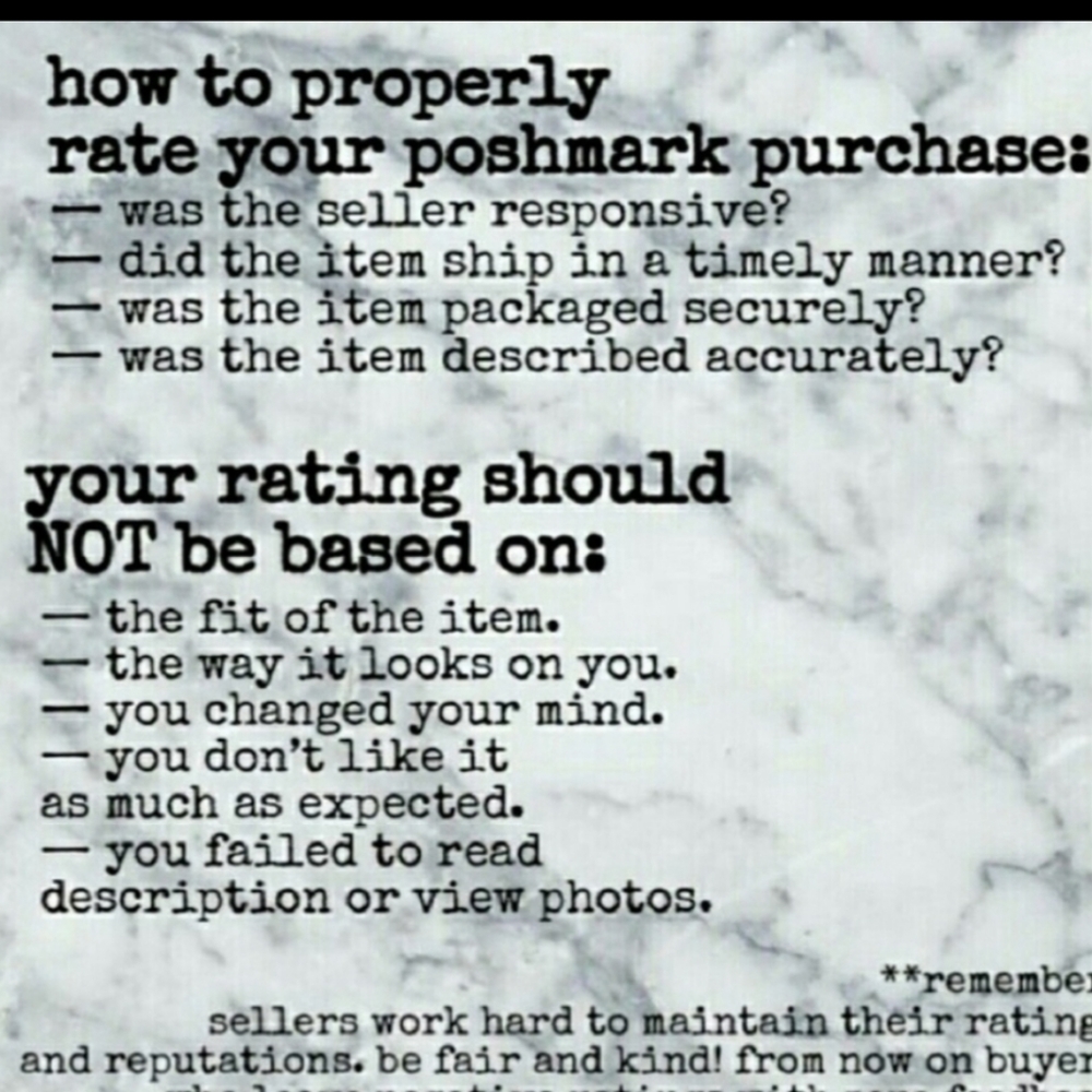 Poshmark Rating System - Picture 2 of 2